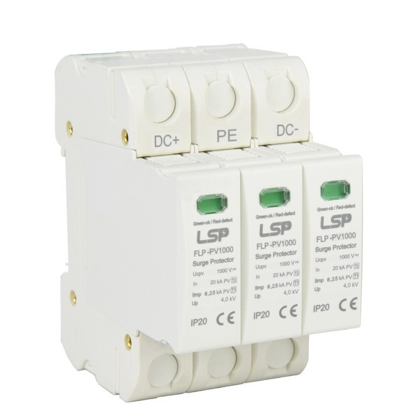 ПЗІП для фотоелектричних станцій FLP-PV1000 Тип 1 + 2 Iimp 6.25 кА